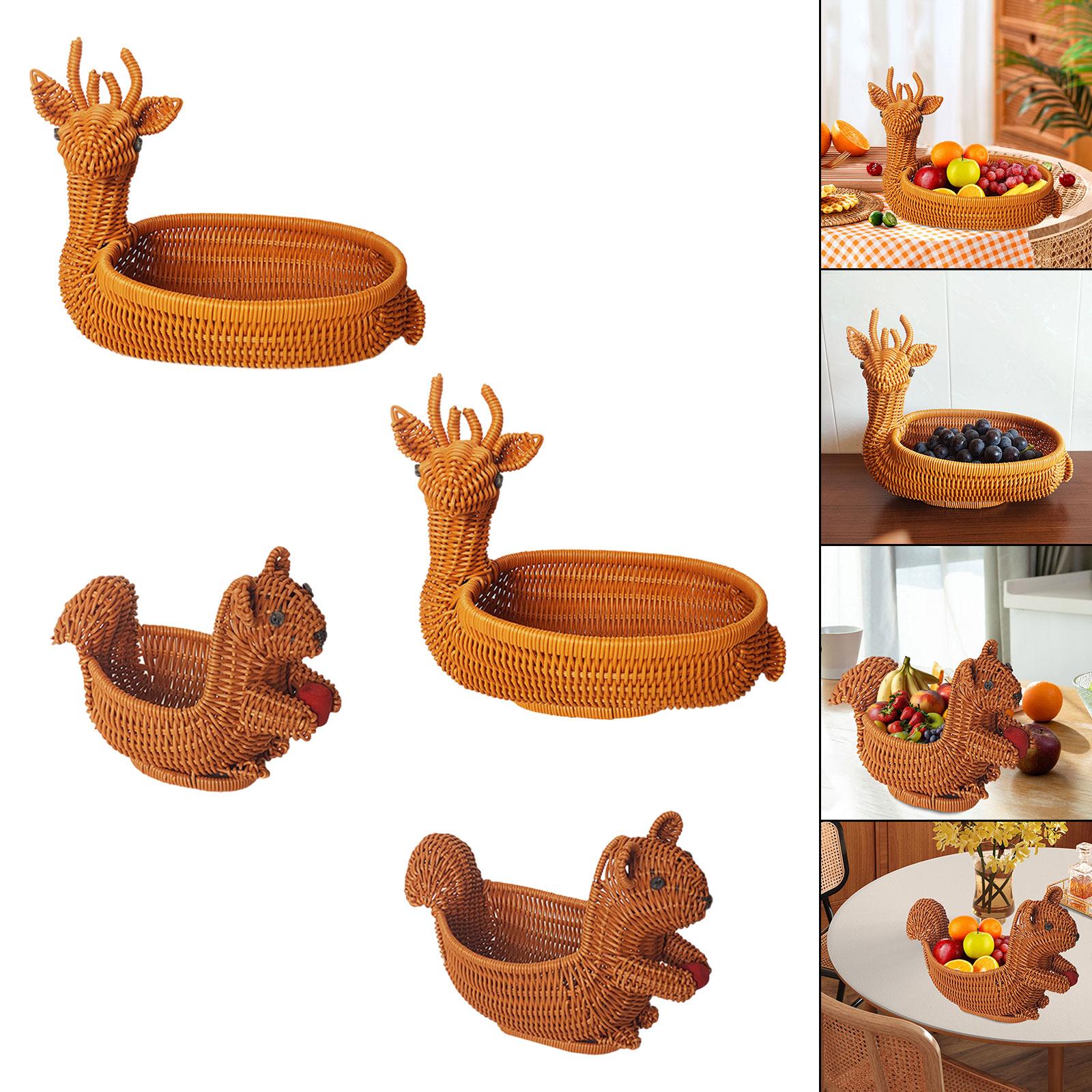 Food Snacks Basket - Fruit Basket Animal Shaped Bread Basket