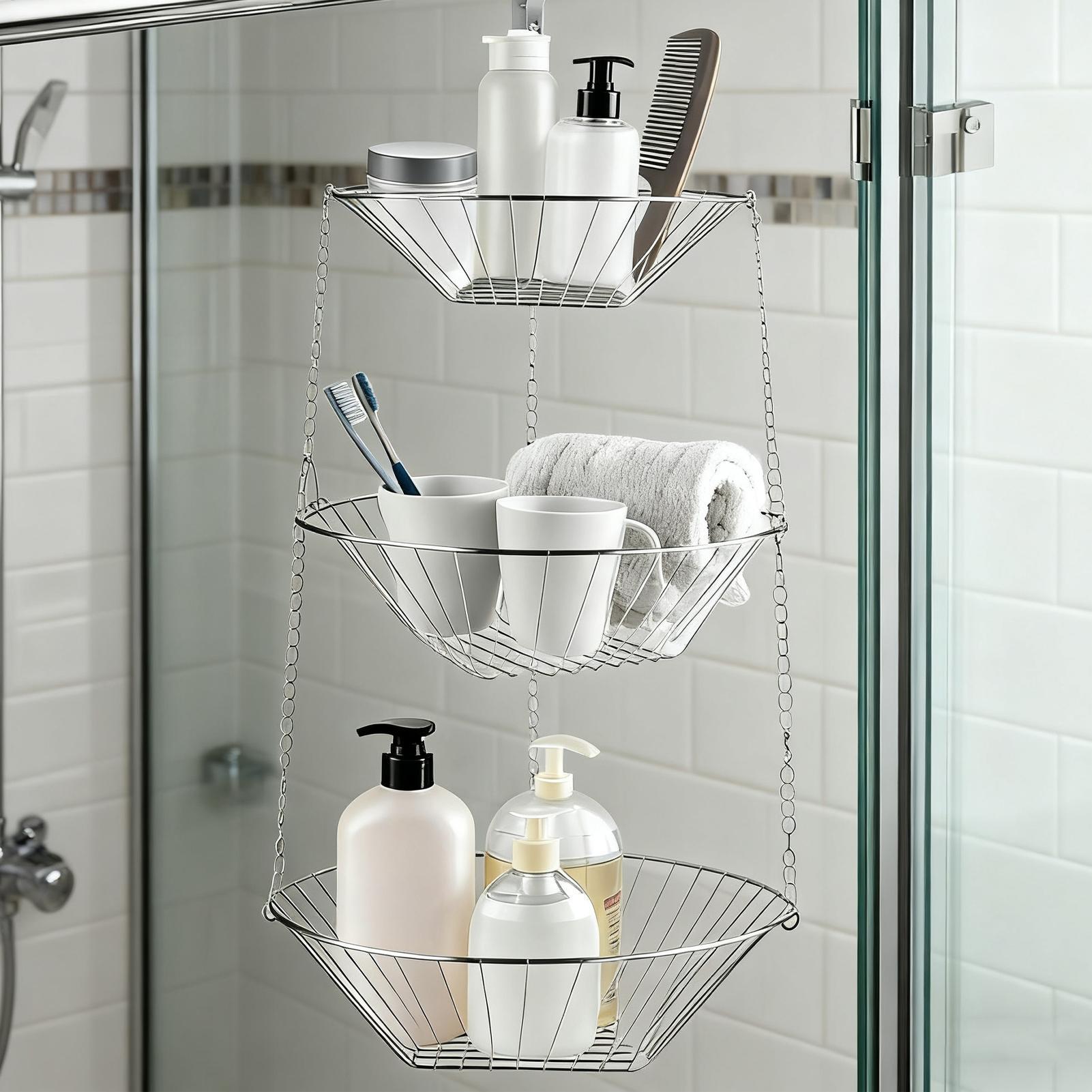 Food Snacks Basket - Fruit Basket 3-Tier Iron Holder Storage