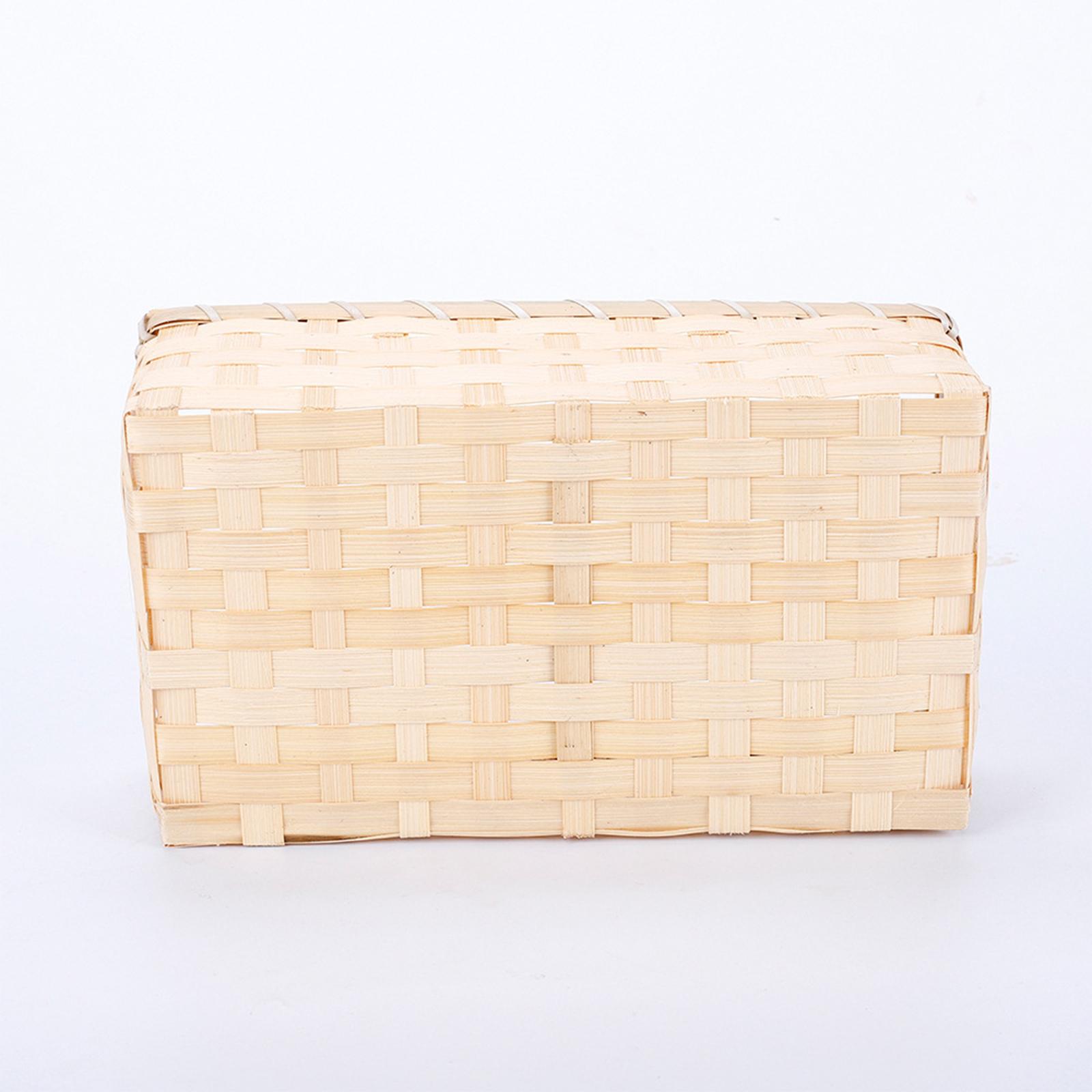Food Snacks Basket - Natural Woven Serving Tray Basket Fruit