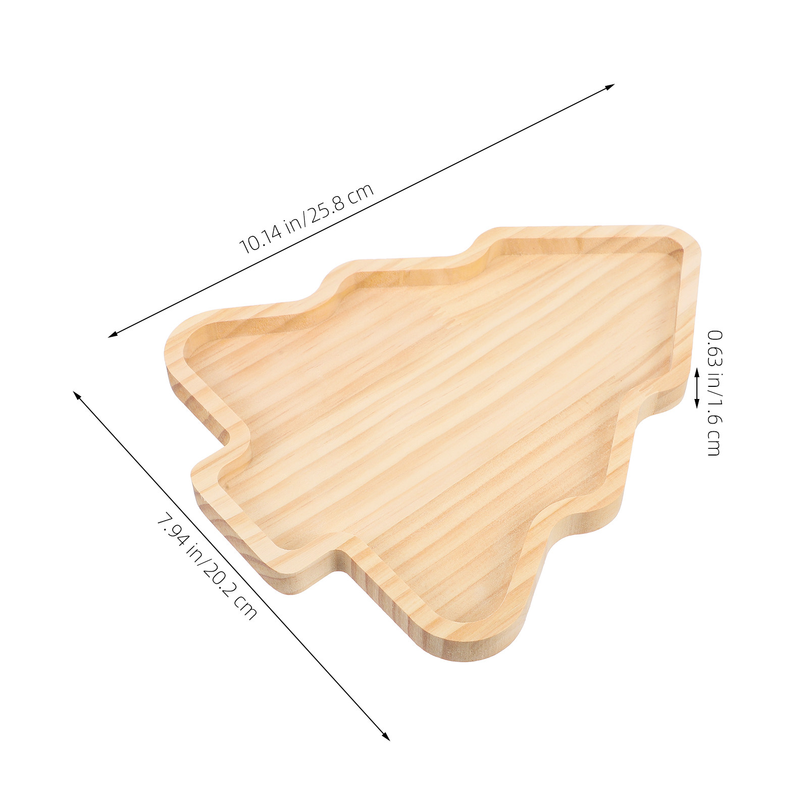 Wooden Christmas Tree Shaped A - Xmas Food Snacks ulasan dan harga