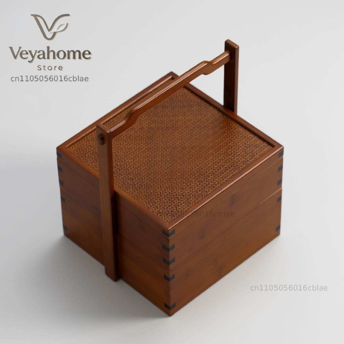 Bamboo Tea Set Storage Box Chi - Food Snacks Basket ulasan dan harga