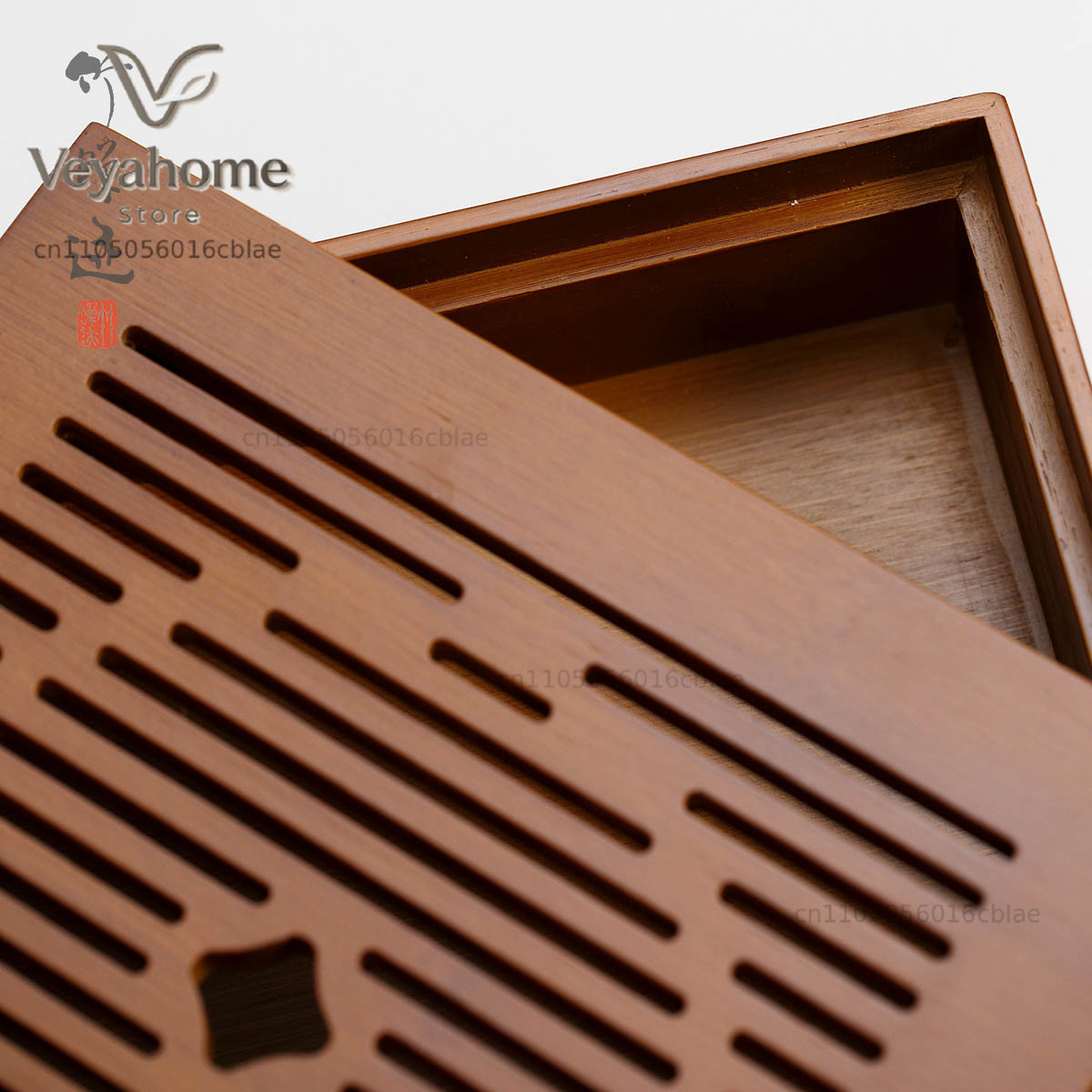 Bamboo Tea Set Storage Box Chi - Food Snacks Basket ulasan dan harga