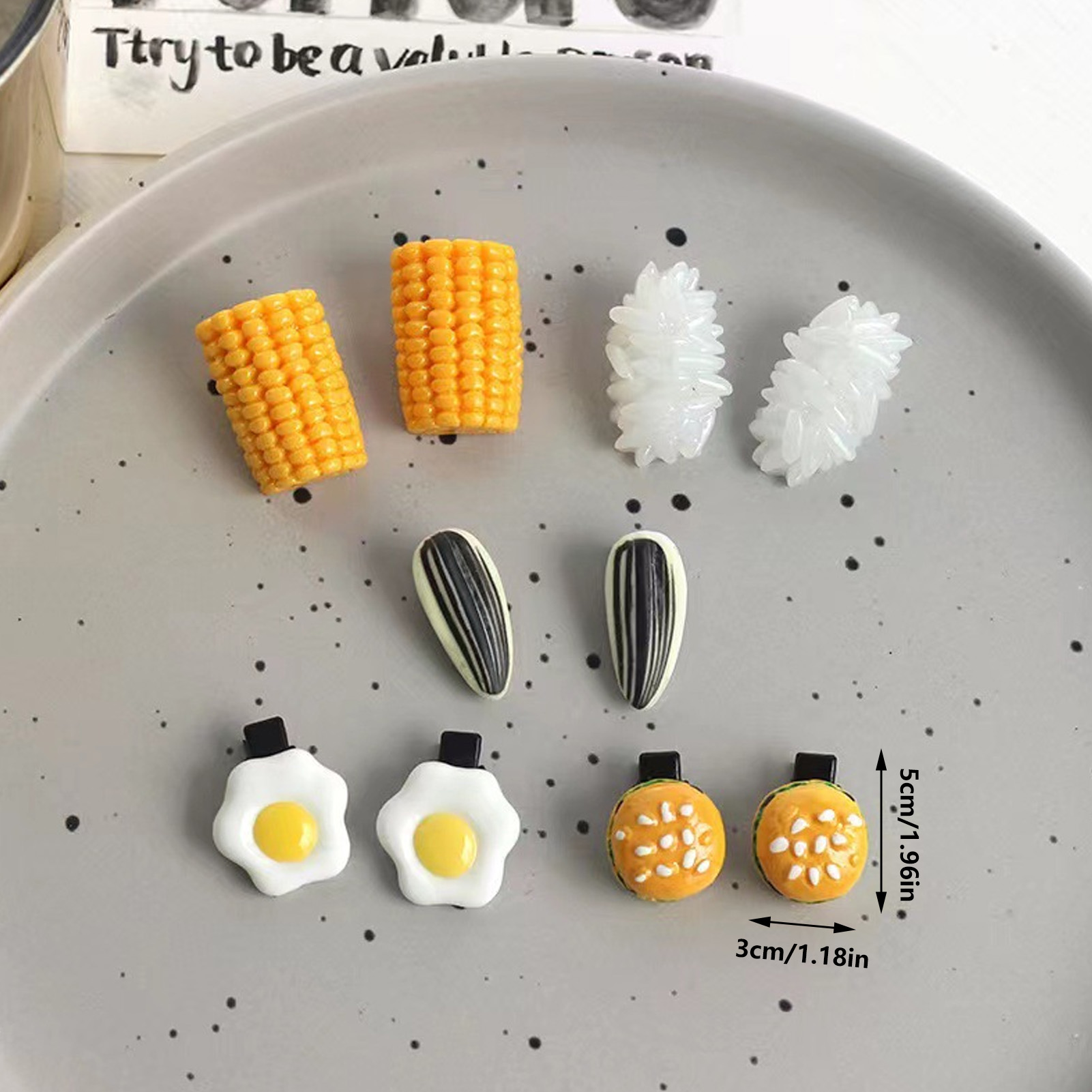 Mini Food Hair Clips Set Reali - Food Snacks For Kids ulasan dan harga