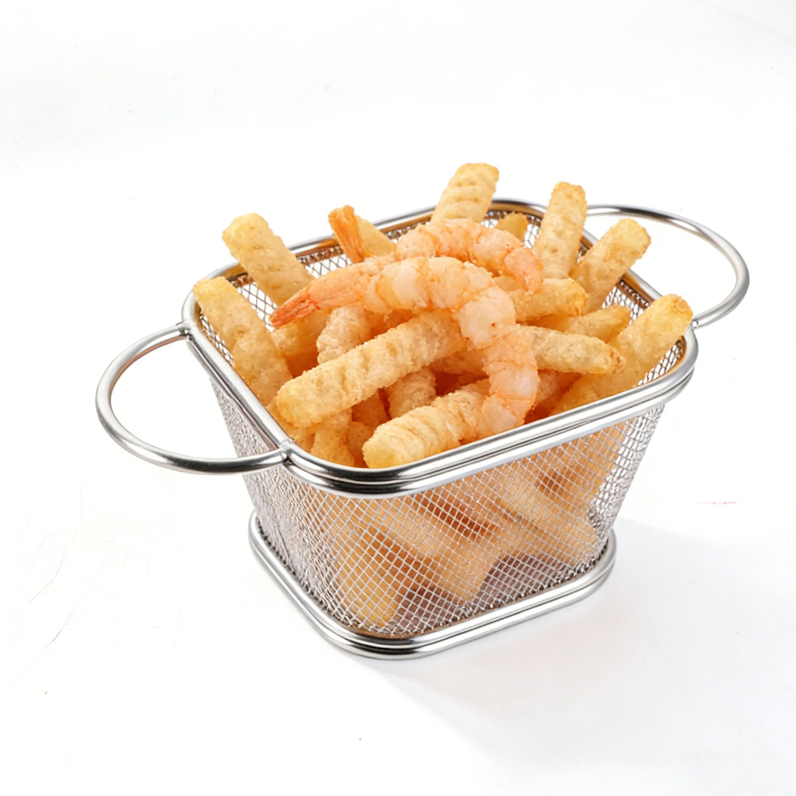 Premium Stainless Steel Mini S - Food Snacks Basket ulasan dan harga