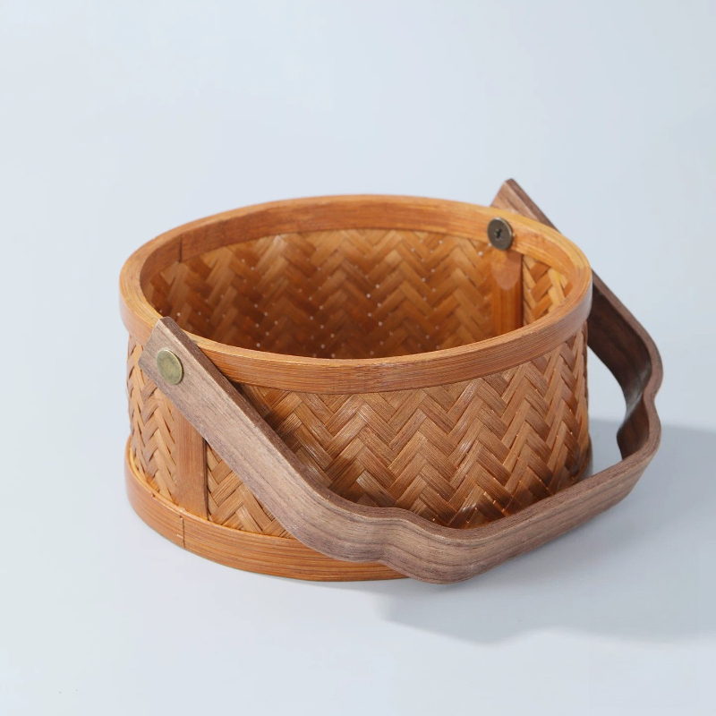 Lacquered Bamboo Woven Handhel - Food Snacks With Fiber ulasan dan harga