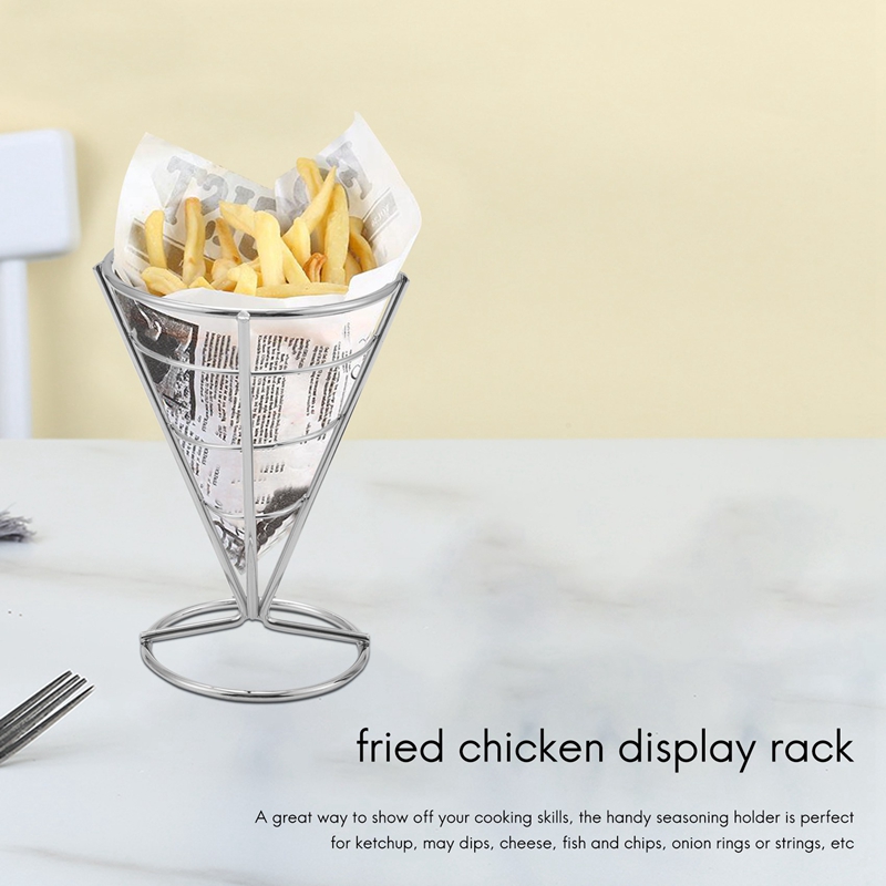 4 Pcs French Fries Stand Cone  - Food Snacks Basket ulasan dan harga