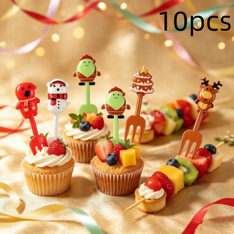 10 Pcs Food Grade Christmas Fr - Xmas Food Snacks ulasan dan harga