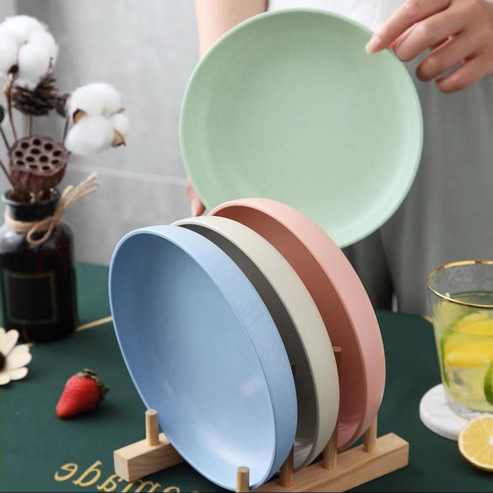 Wheat Fiber Plate Microwave Pl - Food Snacks With Fiber ulasan dan harga