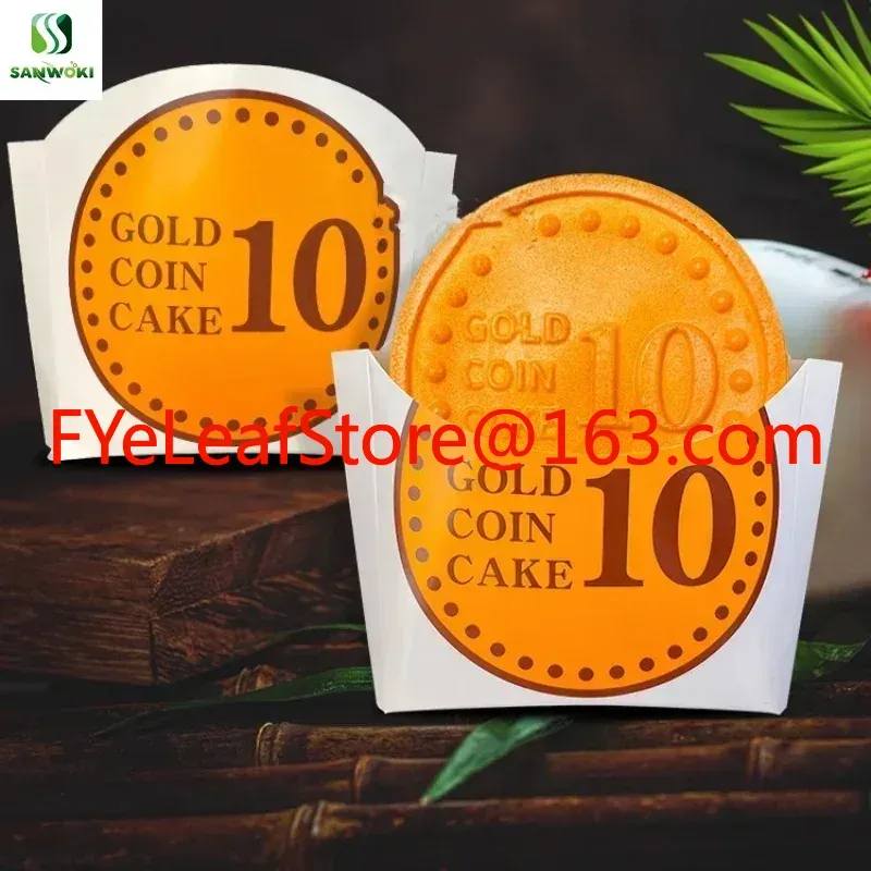 1000 pcs Paper Gold Coin Waffl - Food Snacks Basket ulasan dan harga