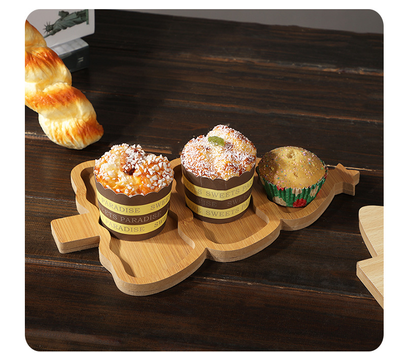 Christmas Plate Wooden Tray Xm - Xmas Food Snacks ulasan dan harga