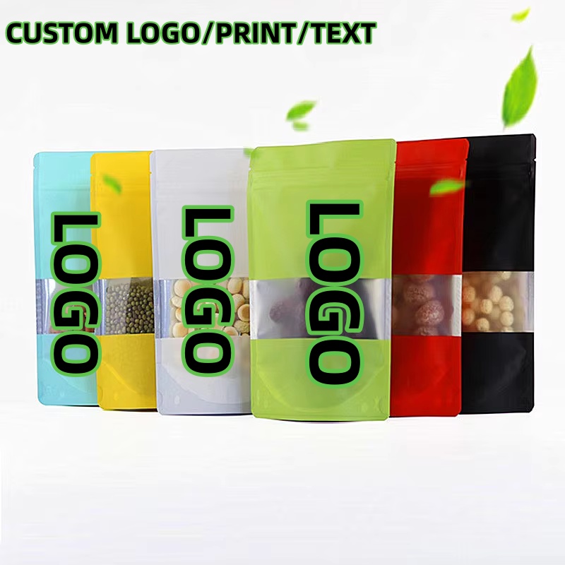 100PCS Foil Window Ziplock Bag - Xmas Food Snacks ulasan dan harga