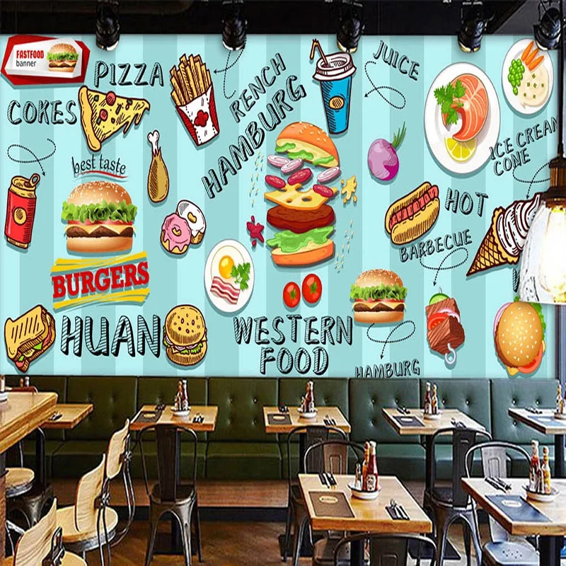 Custom 3D Wallpaper Hand-paint - Food Snacks With Fiber ulasan dan harga