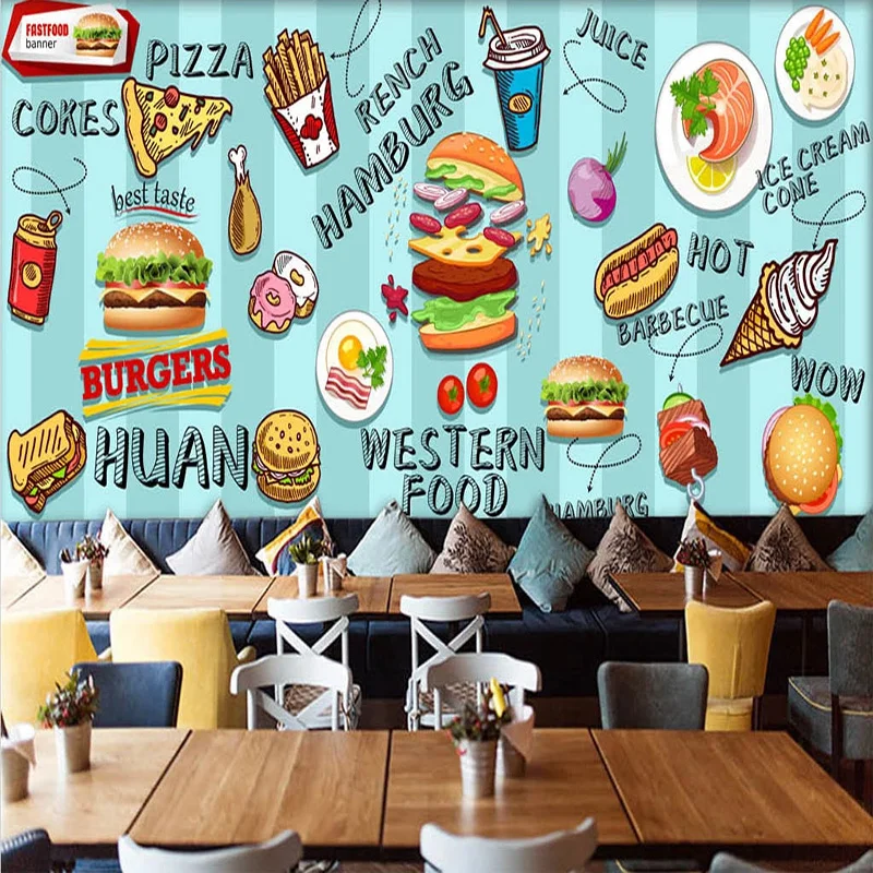 Custom 3D Wallpaper Hand-paint - Food Snacks With Fiber ulasan dan harga