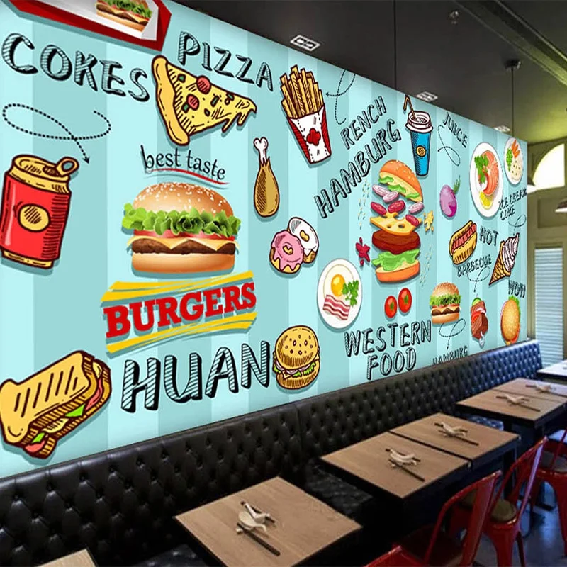 Custom 3D Wallpaper Hand-paint - Food Snacks With Fiber ulasan dan harga