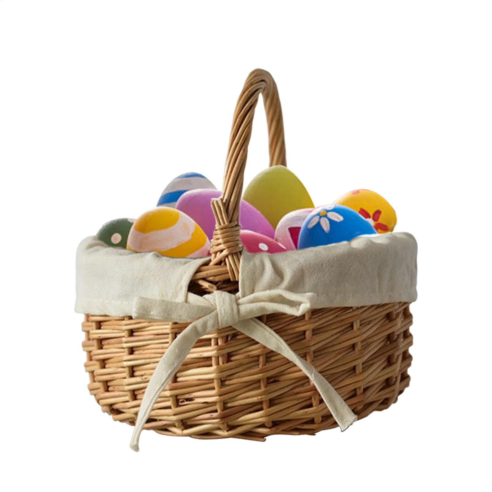 Wicker Woven Basket Portable H - Food Snacks With Fiber ulasan dan harga