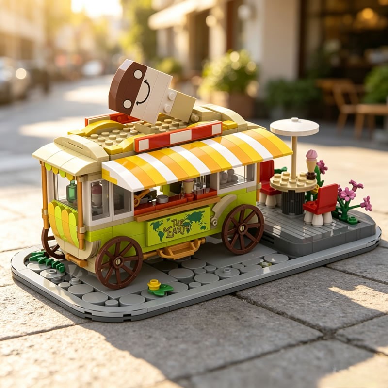 Retro Dessert Food Cart Modula - Xmas Food Snacks ulasan dan harga