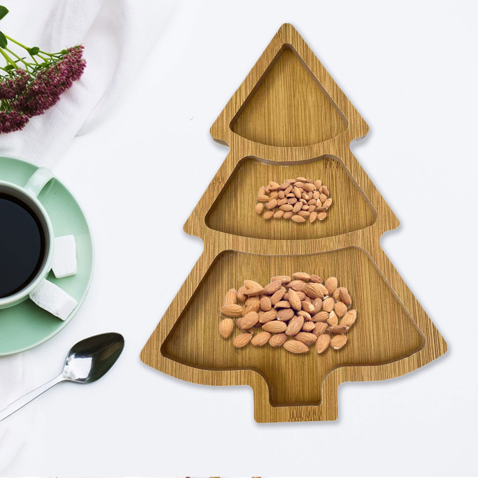 Christmas Tree Shaped Serving  - Xmas Food Snacks ulasan dan harga