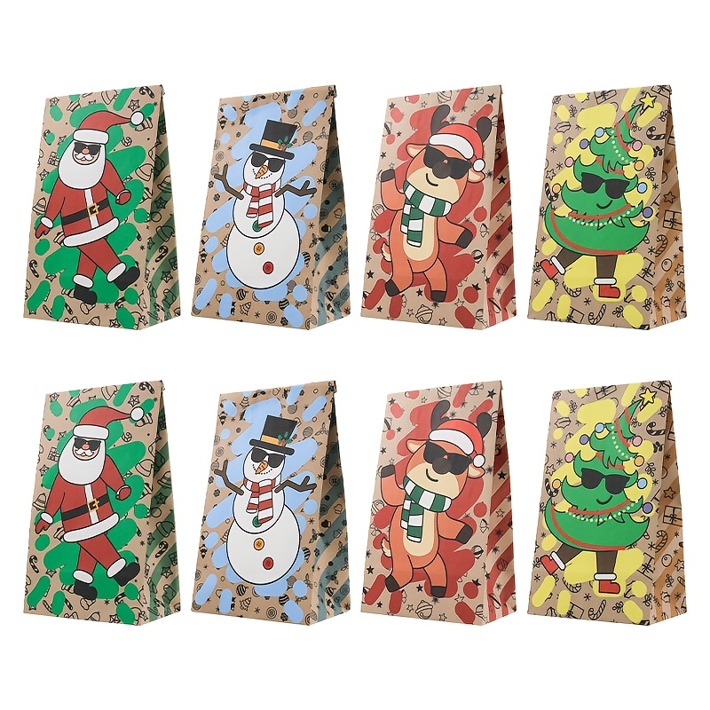 Christmas Paper Bags 24Pcs New - Xmas Food Snacks ulasan dan harga