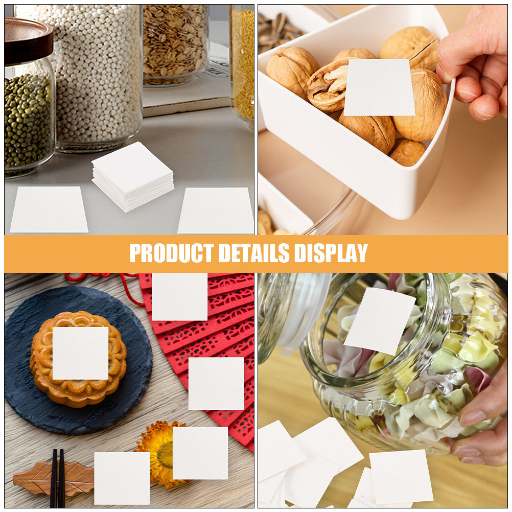 100pcs 3Cm Square White Plant  - Food Snacks With Fiber ulasan dan harga