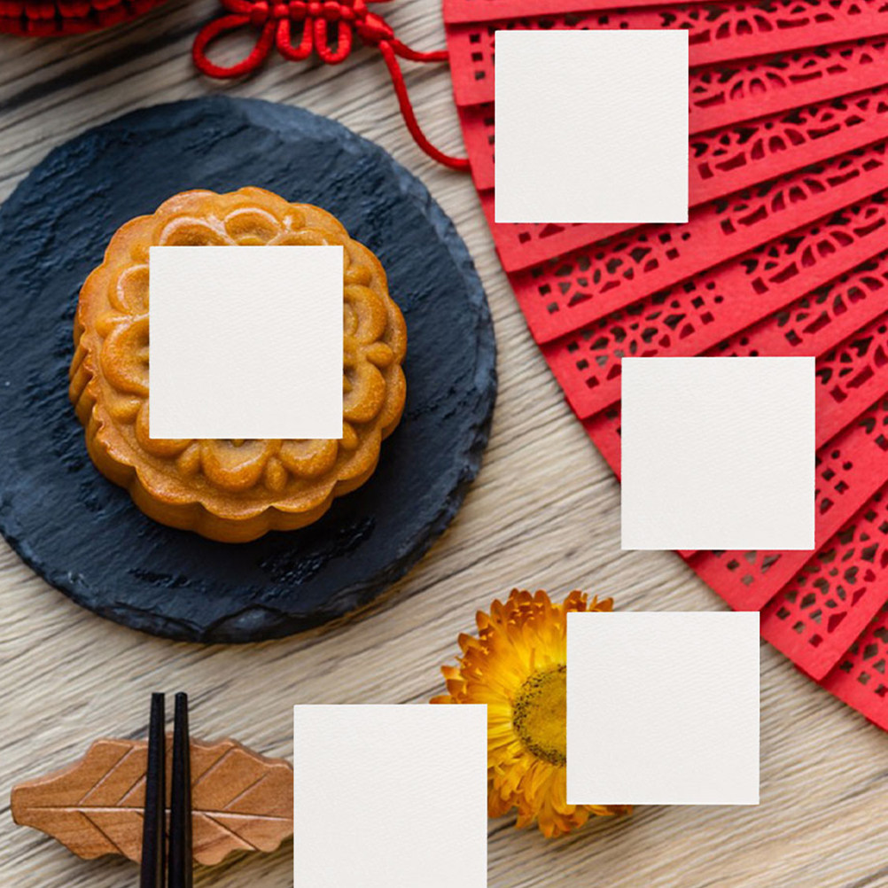 100pcs 3Cm Square White Plant  - Food Snacks With Fiber ulasan dan harga