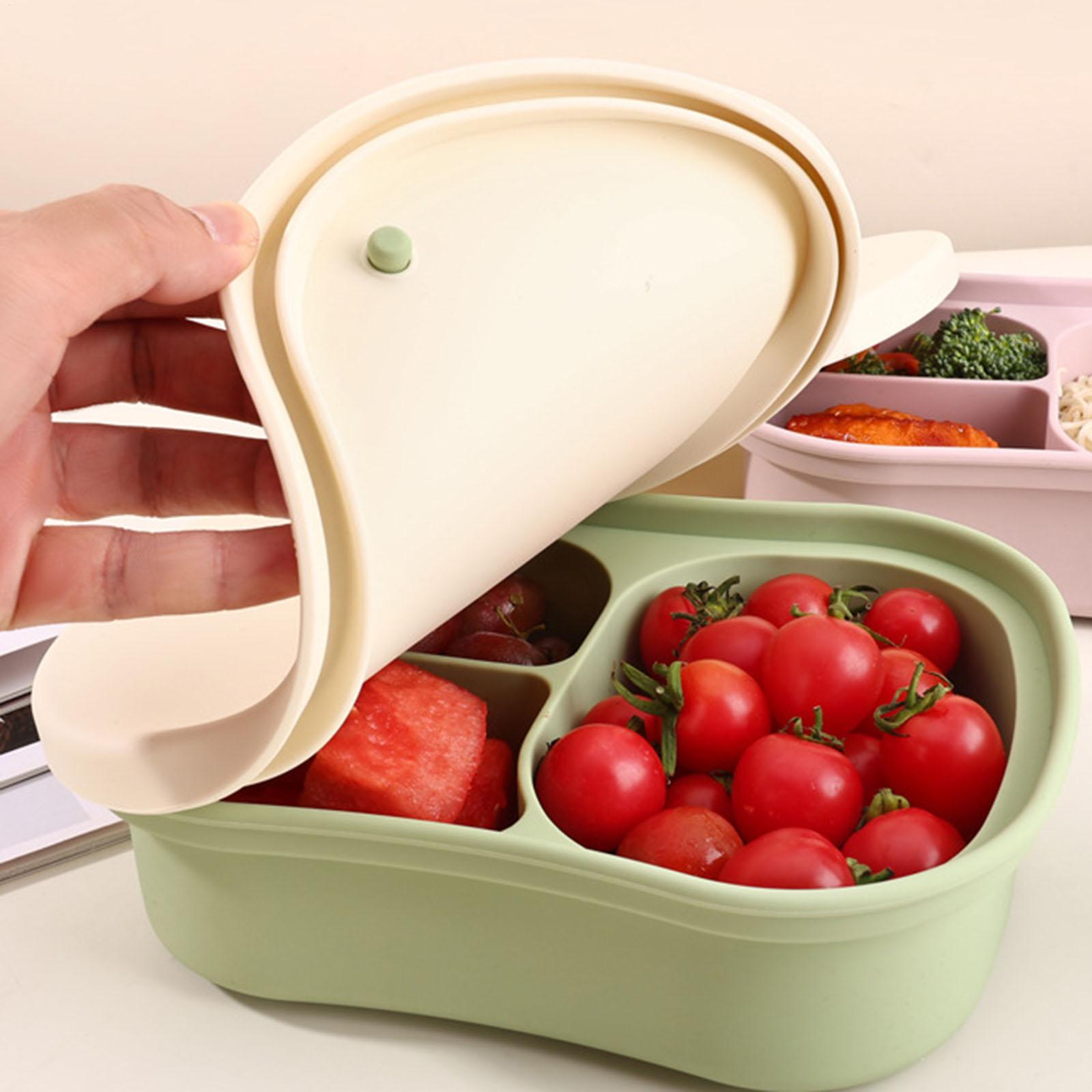 Silicone Food Container 3-Comp - Food Snacks For Kids ulasan dan harga