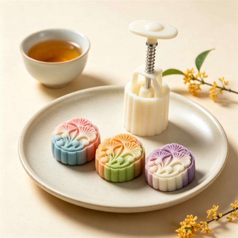 Mooncake Mold Ginkgo Leaf Hand - Food Stamps Snacks ulasan dan harga