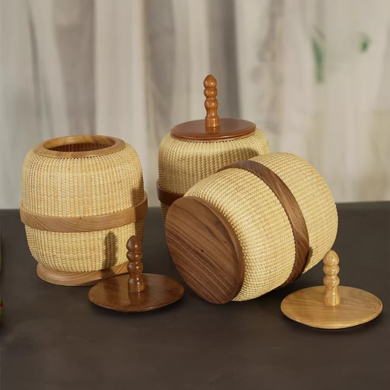 Handwoven Wicker Storage Baske - Food Snacks With Fiber ulasan dan harga